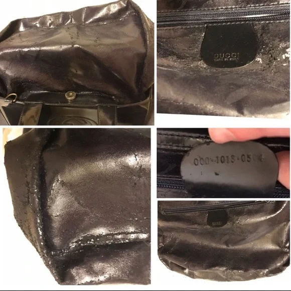 💠AUTH VINTAGE GUCCI PATENT SATCHEL💠